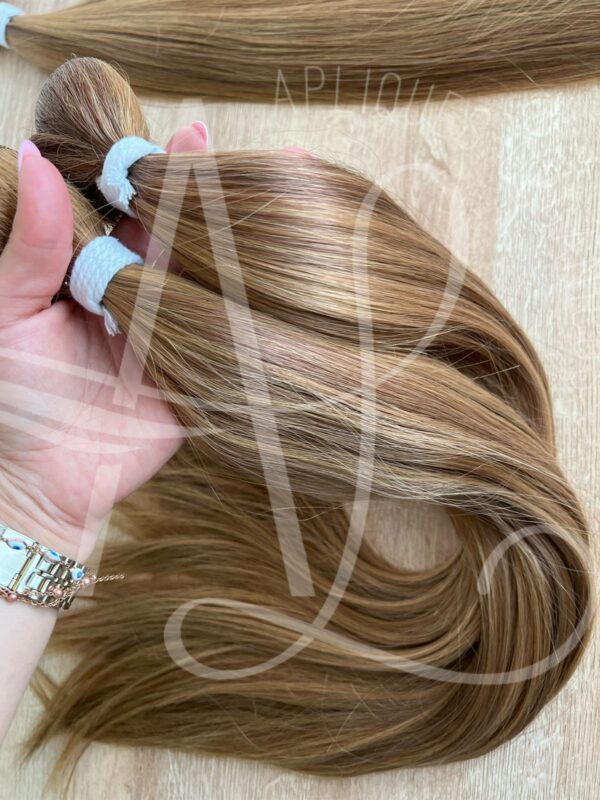 Cabelo Telado/Tecido Loiro Escuro Mel Liso Fibra Russa 70cm 150g - Imagem 5