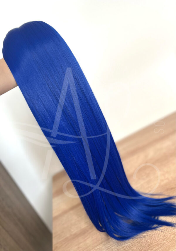 Cabelo Telado/Tecido Azul Fibra Russa Ultra Realista. 70cm 150g - Imagem 2