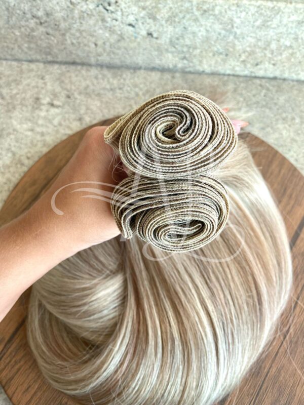 Cabelo Telado/Tecido Mesclado Claro Liso Fibra Russa 70cm 150g - Imagem 4