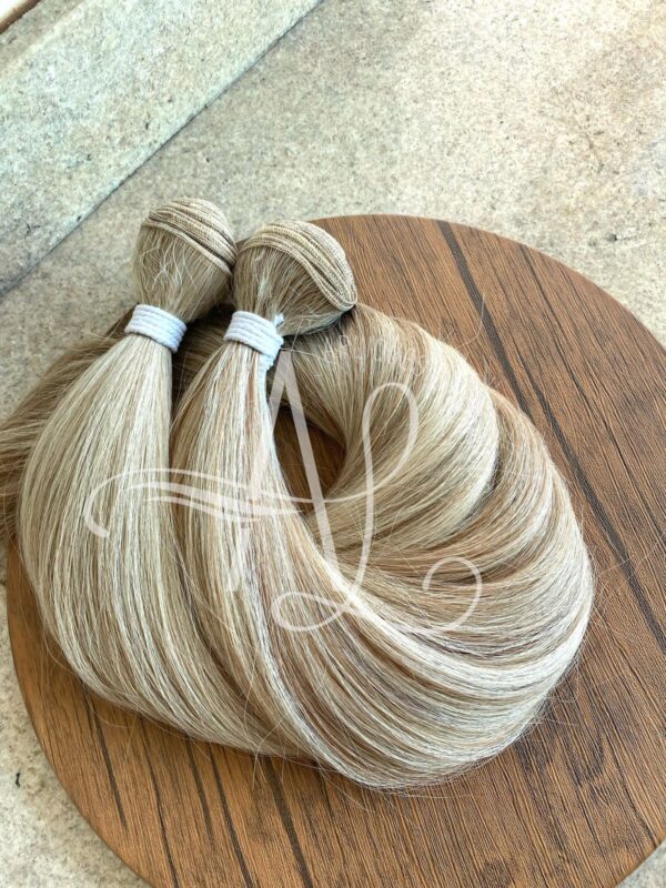 Cabelo Telado/Tecido Mesclado Claro Liso Fibra Russa 70cm 150g - Imagem 6