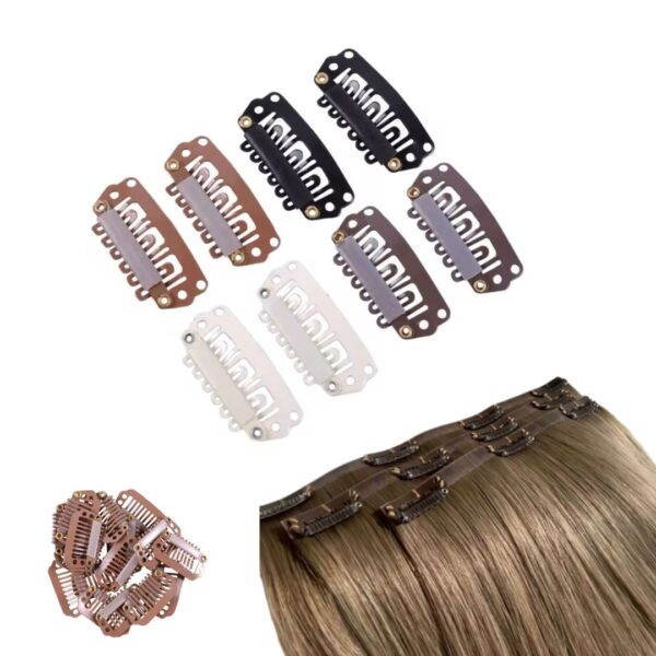 Presilhas Tic Tac Para Aplicação De Alongamento Mega Hair Varias Cores- Kit