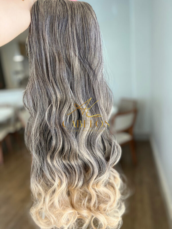 Mega Hair Tic-Tac Mesclado #1 Ondulado Fibra Bio Luxo Prime. - Imagem 6