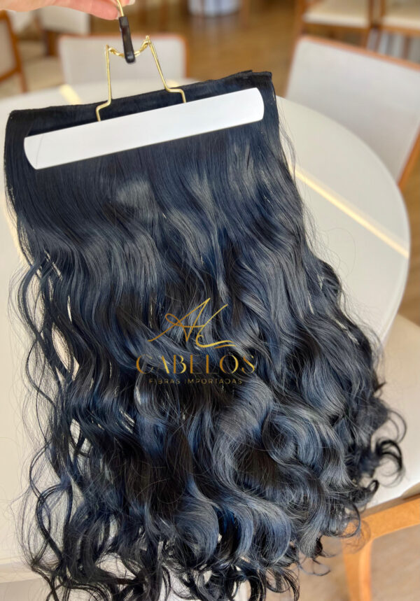 Mega Hair Tic-Tac Preto Ondulado Fibra Bio Luxo Prime. - Imagem 8