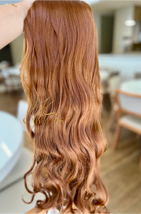 Mega Hair Tic-Tac Ruivo Cobreado Ondulado Fibra Bio Luxo Prime. - Imagem 7