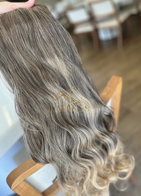 Mega Hair Tic-Tac Mesclado #1 Ondulado Fibra Bio Luxo Prime. - Imagem 3