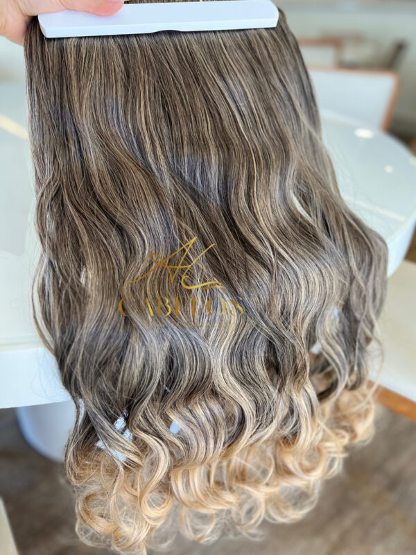 Mega Hair Tic-Tac Mesclado #1 Ondulado Fibra Bio Luxo Prime. - Imagem 2