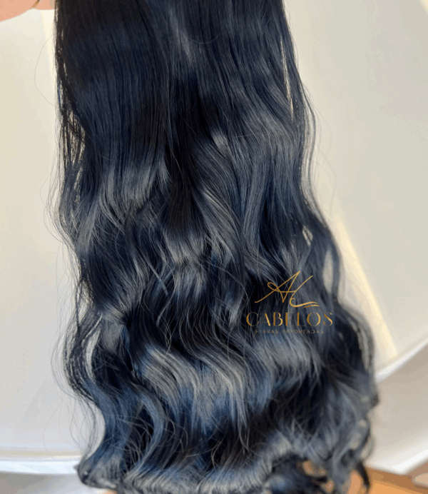 Mega Hair Tic-Tac Preto Ondulado Fibra Bio Luxo Prime. - Imagem 3