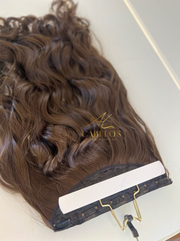 Mega Hair Tic-Tac Castanho Claro ONDULADO Fibra Bio Luxo Prime. - Imagem 5