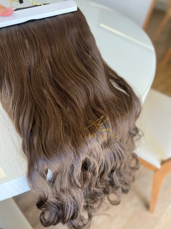Mega Hair Tic-Tac Castanho Claro ONDULADO Fibra Bio Luxo Prime. - Imagem 2