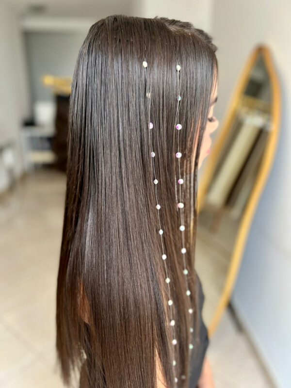 Fio de Cristal Removível com Tic Tac, Fio De Strass Cristal Para Cabelo Gringa - Imagem 5