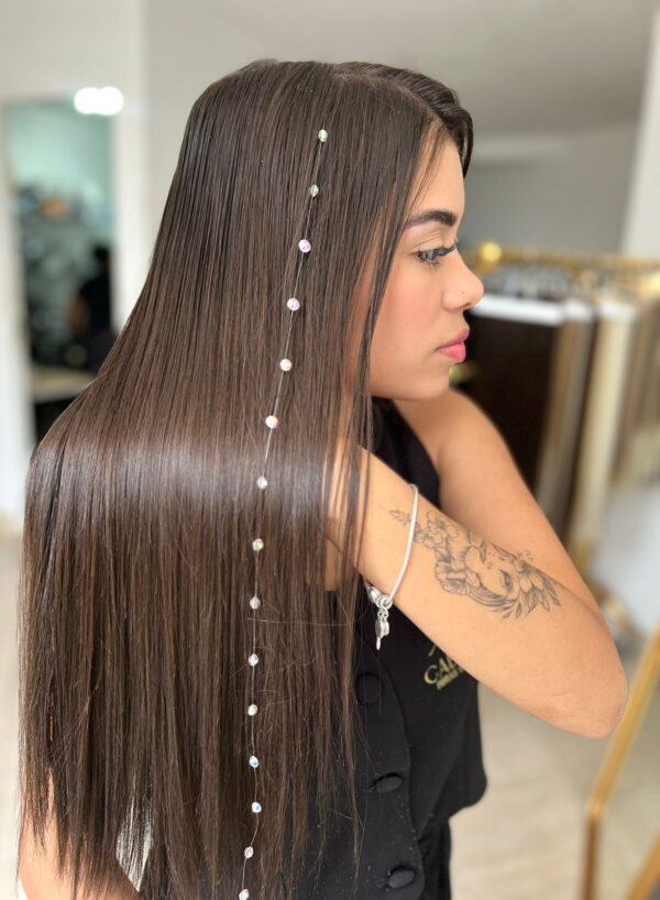 Fio de Cristal Removível com Tic Tac, Fio De Strass Cristal Para Cabelo Gringa