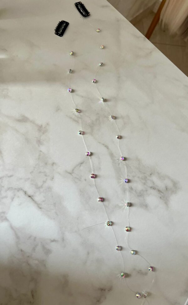 Fio de Cristal Removível com Tic Tac, Fio De Strass Cristal Para Cabelo Gringa - Imagem 9