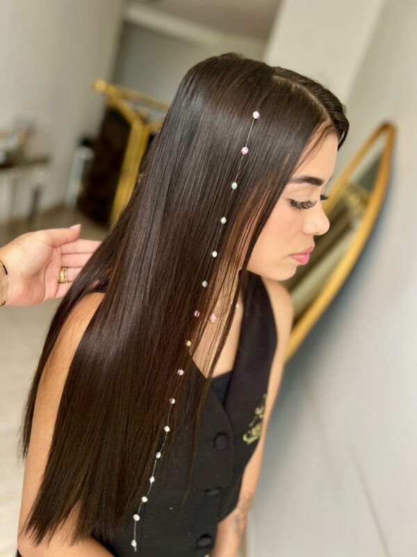 Fio de Cristal Removível com Tic Tac, Fio De Strass Cristal Para Cabelo Gringa - Imagem 2
