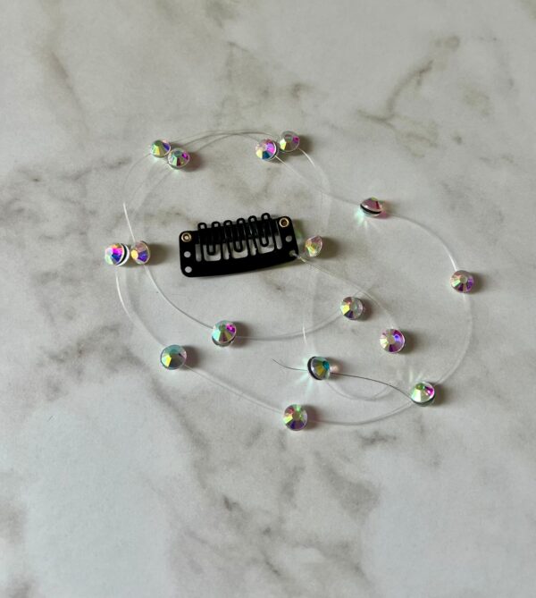 Fio de Cristal Removível com Tic Tac, Fio De Strass Cristal Para Cabelo Gringa - Imagem 8