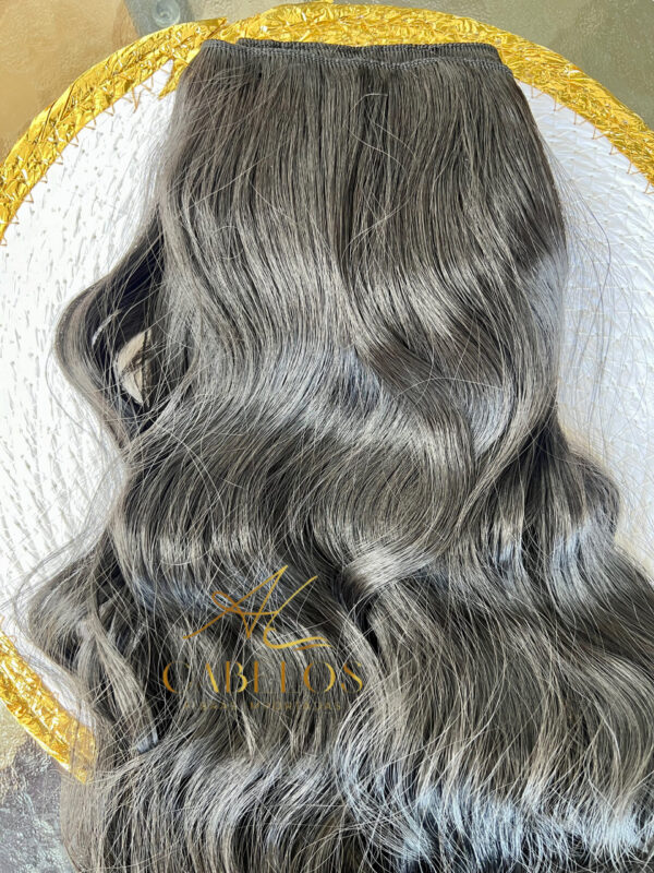 Mega Hair Tic-Tac Castanho Escuro Ondulado Fibra Bio Luxo Prime. - Imagem 4
