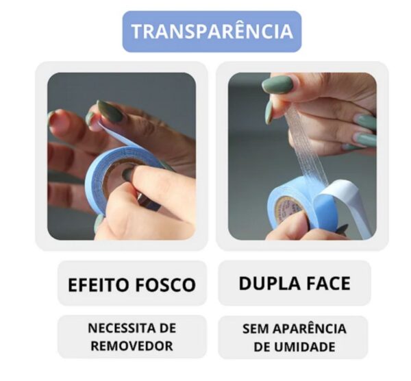 Fita Adesiva para Mega Hair e Prótese Capilar – 3 metros x 1,2 cm - Imagem 2