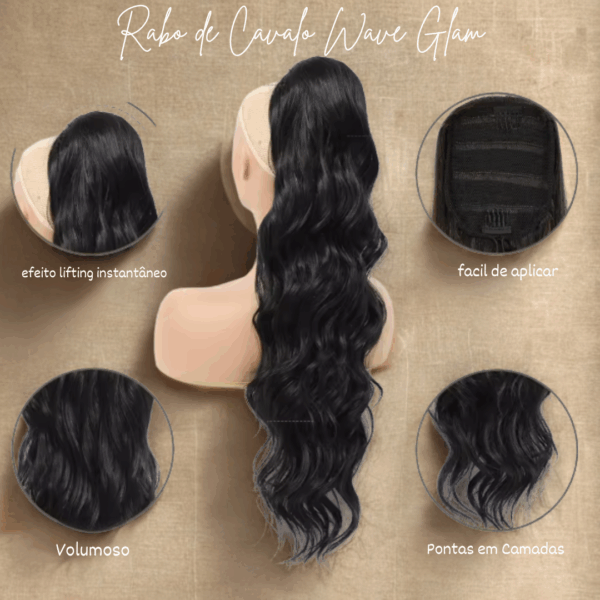 Rabo de Cavalo Wave Glam - Imagem 3