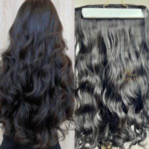 Mega Hair Tic-Tac Castanho Escuro Ondulado Fibra Bio Luxo Prime. - Pç Tic-Tac 70cm-150g