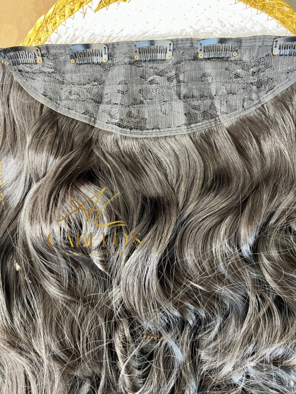 Mega Hair Tic-Tac Castanho Escuro Ondulado Fibra Bio Luxo Prime. - Imagem 5