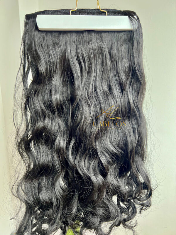 Mega Hair Tic-Tac Castanho Escuro Ondulado Fibra Bio Luxo Prime. - Imagem 2