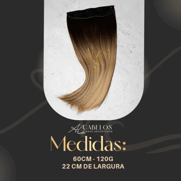 Mega Hair Tic-Tac + Fio Invisible Fibra Russa Cindy - Imagem 3