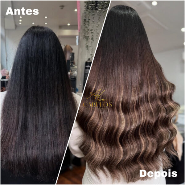 Mega Hair Tic-Tac + Fio Invisible Fibra Russa Suzan 50cm 120g Ondulado - Imagem 5