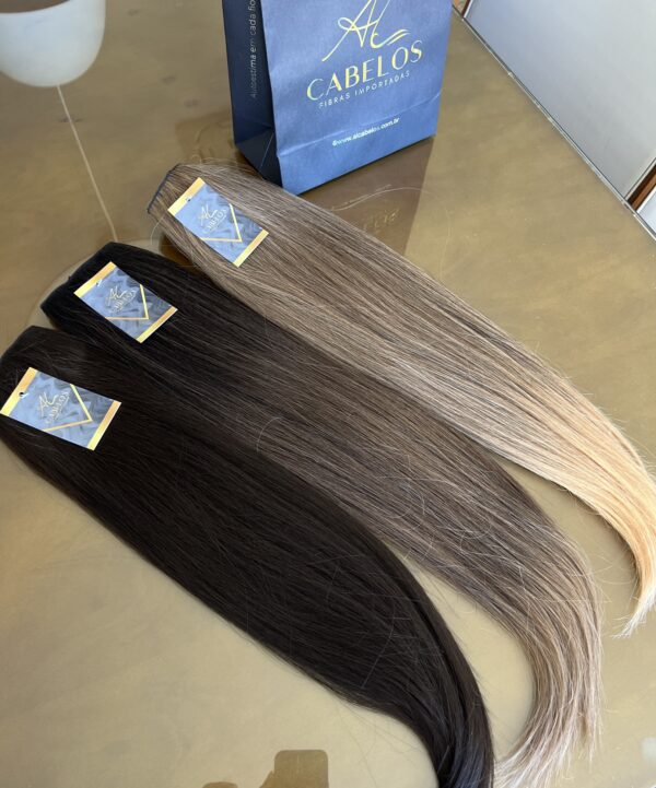 Mega Hair Tic-Tac + Fio Invisible Fibra Russa Cindy Liso - Imagem 6