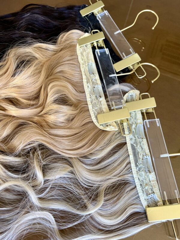 Mega Hair Tic-Tac + Fio Invisible Fibra Russa Suzan 50cm 120g Ondulado - Imagem 6