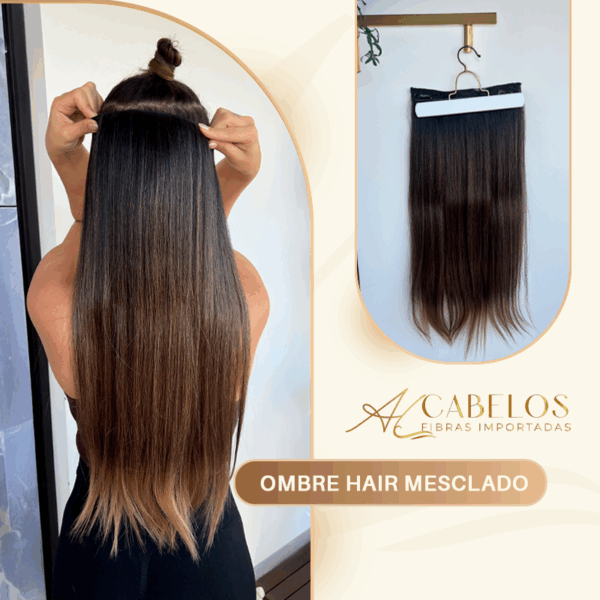 Mega Hair Tic-Tac + Fio Invisible Fibra Russa Cindy - Imagem 8