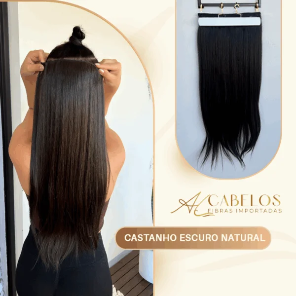 Mega Hair Tic-Tac + Fio Invisible Fibra Russa Cindy - Imagem 9