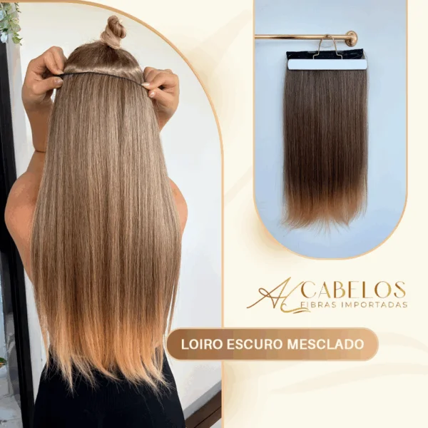 Mega Hair Tic-Tac + Fio Invisible Fibra Russa Cindy - Imagem 10