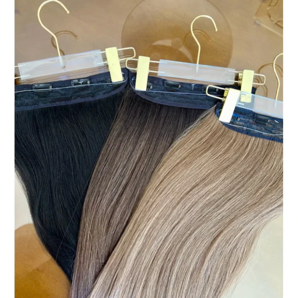 Mega Hair Tic-Tac + Fio Invisible Fibra Russa Cindy Liso - Imagem 4