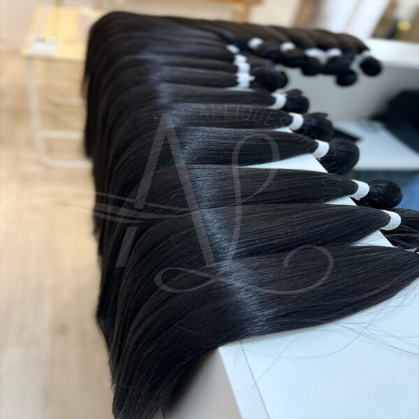 Cabelo Telado/Tecido Preto Liso Fibra Russa 85cm - Imagem 2