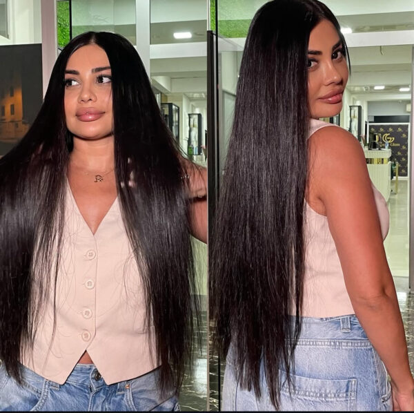 Cabelo Telado/Tecido Fibra Europeia Liso 75cm - Imagem 9