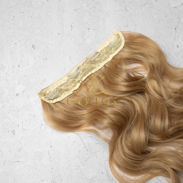 Mega Hair Tic-Tac + Fio Invisible Fibra Russa Suzan 50cm 120g- Loiro Dourado - Imagem 5