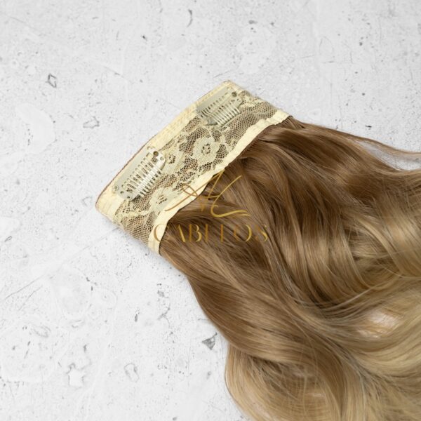 Mega Hair Tic-Tac + Fio Invisible Fibra Russa Suzan 50cm 120g- Loiro Pérola Esfumado - Imagem 7