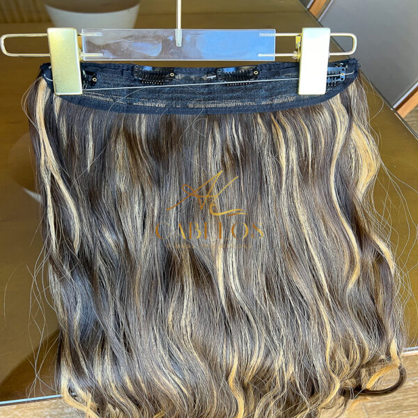 Mega Hair Tic-Tac + Fio Invisible Fibra Russa Suzan 50cm 120g- Morena Iluminada - Imagem 5