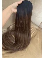 Aplique Rabo de Cavalo Morena Iluminada #1 Liso Fibra Russa. - Imagem 3