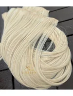 Kit Mega Hair 4 Telinhas TIC-TAC Loiro Pérola Claro Liso Bio Luxo Prime. - Imagem 5