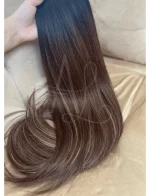 Aplique Rabo de Cavalo Morena Iluminada #1 Liso Fibra Russa. - Imagem 8