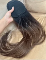 Aplique Rabo de Cavalo Morena Iluminada #1 Liso Fibra Russa. - Imagem 11