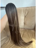 Aplique Rabo de Cavalo Morena Iluminada #1 Liso Fibra Russa. - Imagem 12