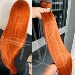Cabelo Telado/Tecido Ruivo Laranjinha #2 Fibra Russa Ultra Realista 70cm 150g