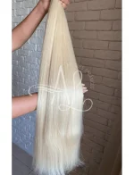 Cabelo Telado/Tecido Loiro Claro Liso Fibra Russa Ultra Realista 70cm 150g - Imagem 2