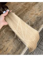 Cabelo Telado/Tecido Loiro Pérola #2 Liso Fibra Russa 70cm 150g - Imagem 3