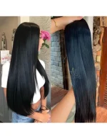 Mega Hair Tic-Tac Preto Liso Fibra Bio Luxo Prime.