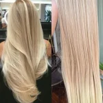 Mega Hair Tic-Tac Loiro Pérola + Pontas Claras Liso Fibra Bio Luxo Prime.