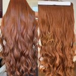 Mega Hair Tic-Tac Ruivo Cobreado Ondulado Fibra Bio Luxo Prime.