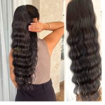 Rabo de Cavalo Wave Glam Castanho Escuro 70cm