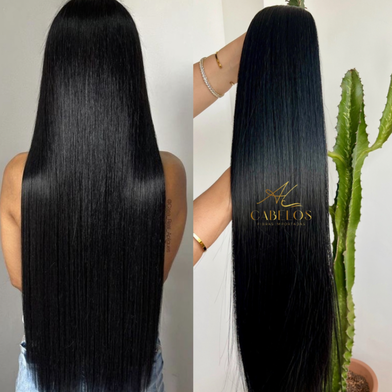 15364497145-untitled-design-7.png Cabelo Telado/Tecido Fibra Europeia Liso 75cm Preto - Imagem 1
